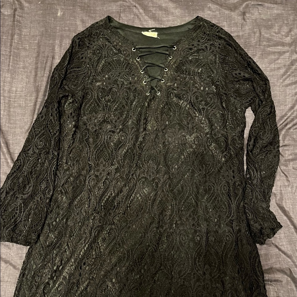 Black Lace Mini Dress